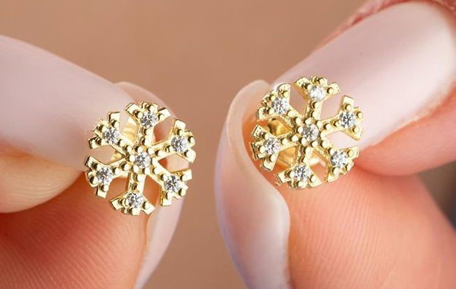 Heliophilia Silver Pendientes de Plata de Ley 925 con Baño de Oro y Circón Heliophilia Silver Pendientes de Plata de Ley 925 con Baño de Oro y Circón
